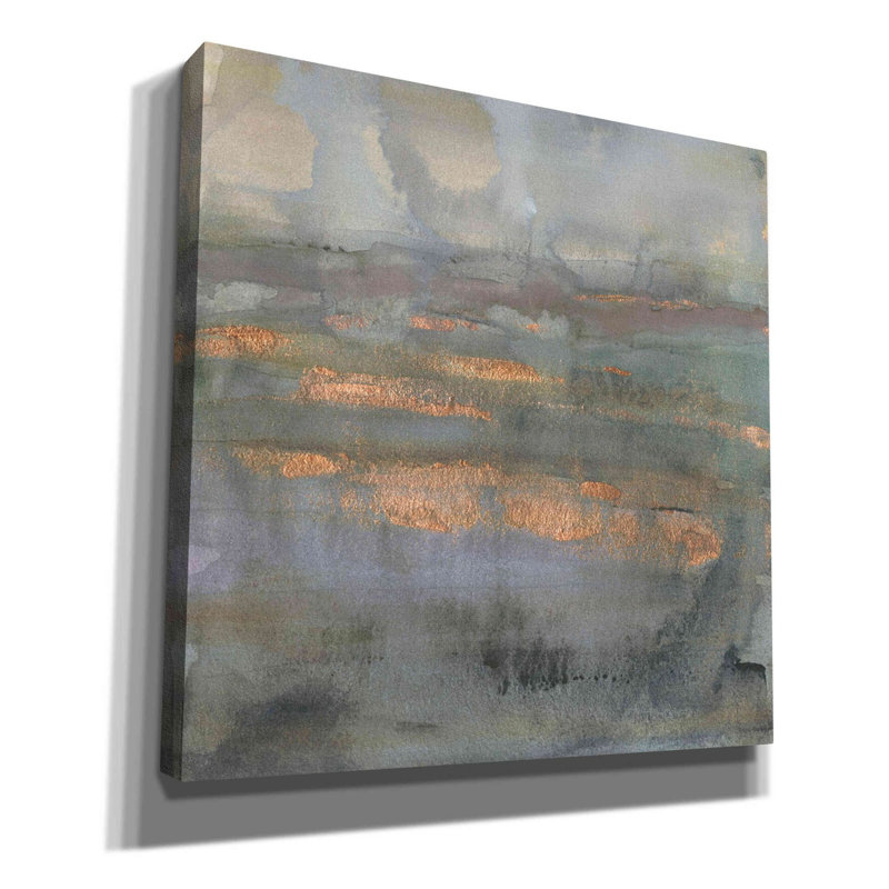 «Copper Emulsion I» par Victoria Borges, art mural sur toile, H 26 po x l 26 po x P 1,5 po