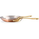 Mauviel M'heritage 200 B 2-Piece Frying Pan Set With Brass Handles
