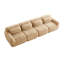 Canapé modulaire de 149 po en tissu moelleux et moelleux kaki clair, désossé et ergonomique pour le cinéma maison-872802632