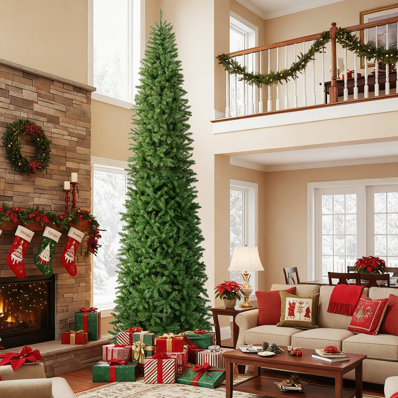 Arbre de Noël artificiel 12 pi avec 1240 branches et 1000 lumières DEL pré-installées