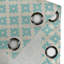 Rideau de fenêtre décoratif à 2 panneaux Latitude Run® Turquoise, 50 po x 96 po, turquoise et beige-106351183