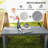 HDPE Outdoor Coffee Table, All-Weather Rectangle Patio Coffee Table, Plastic Outdoor Patio Table with Slatted Tabletop for Garden, Balcony, Backyard, Gray-394062793