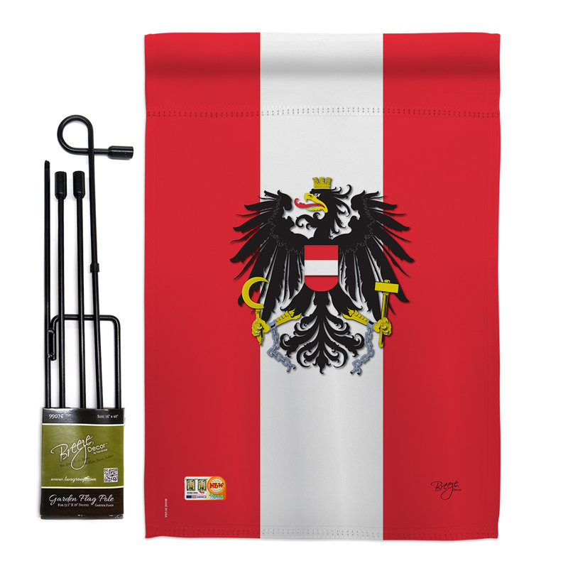 « autriche of the world », ensemble de 2 faces verticales en polyester 1 face 7 x 1 pi