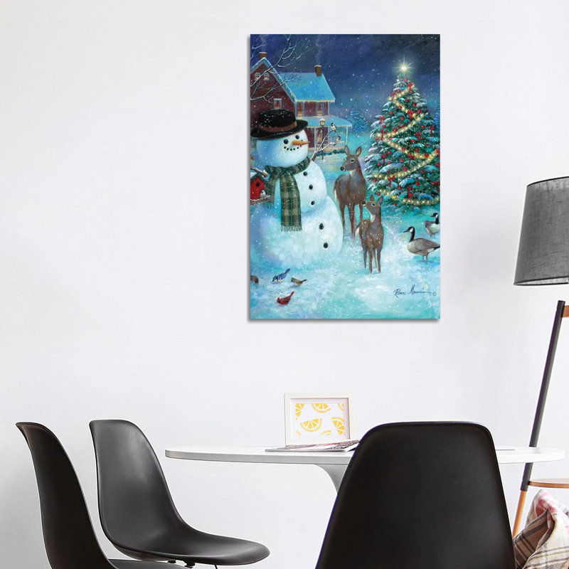 Frosty And Friends by Ruane Manning - Gallery-Wrapped Canvas Giclée on Canvas, 101.6 cm H x 66.04 cm W x 1.91 cm D, Canvas
