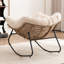 Chaise d'appoint berçante rembourrée Chenille-1979175377