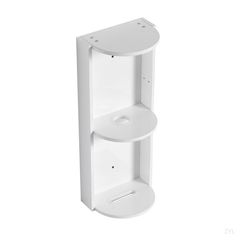 12" Bathroom Wall-Mounted Storage Rack, Float Mounting Design,(KD-Packing), White