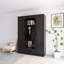 Arbre d'entrée 85,2 po H noir avec armoire et 3 crochets-912925382