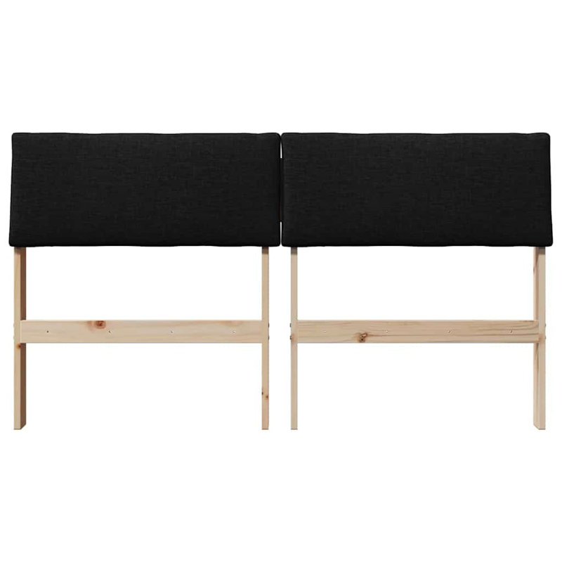 Solid Wood Headboard, Queen, Brown, Black