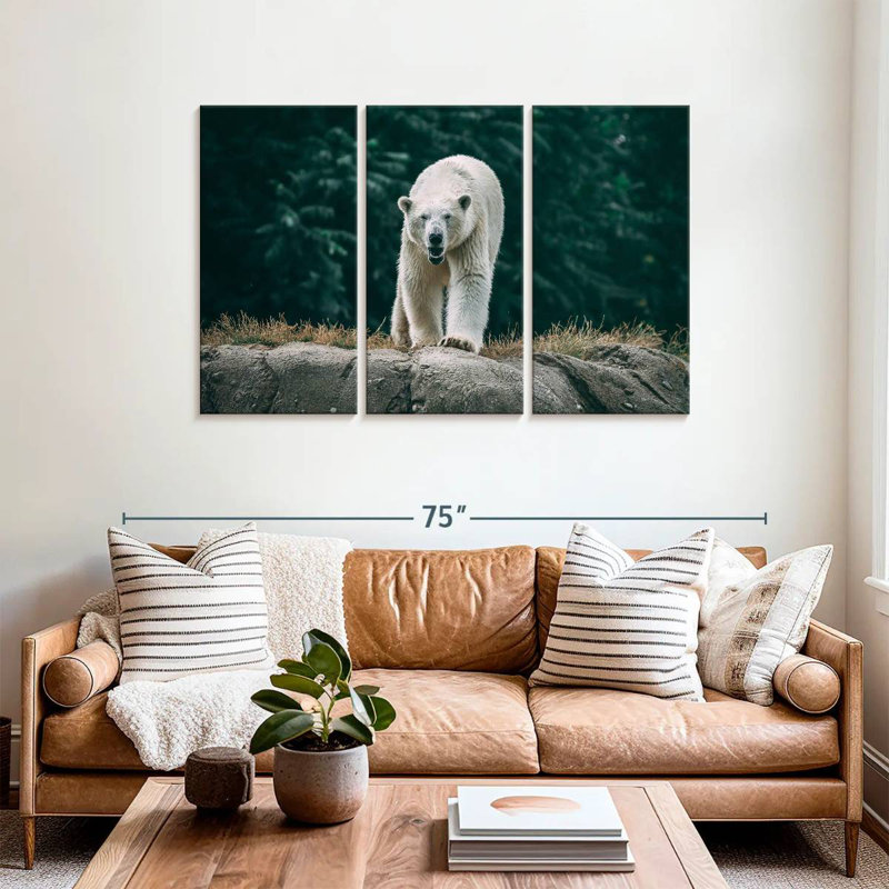 Brampt Angry Polar Bear, 36" H x 57" W