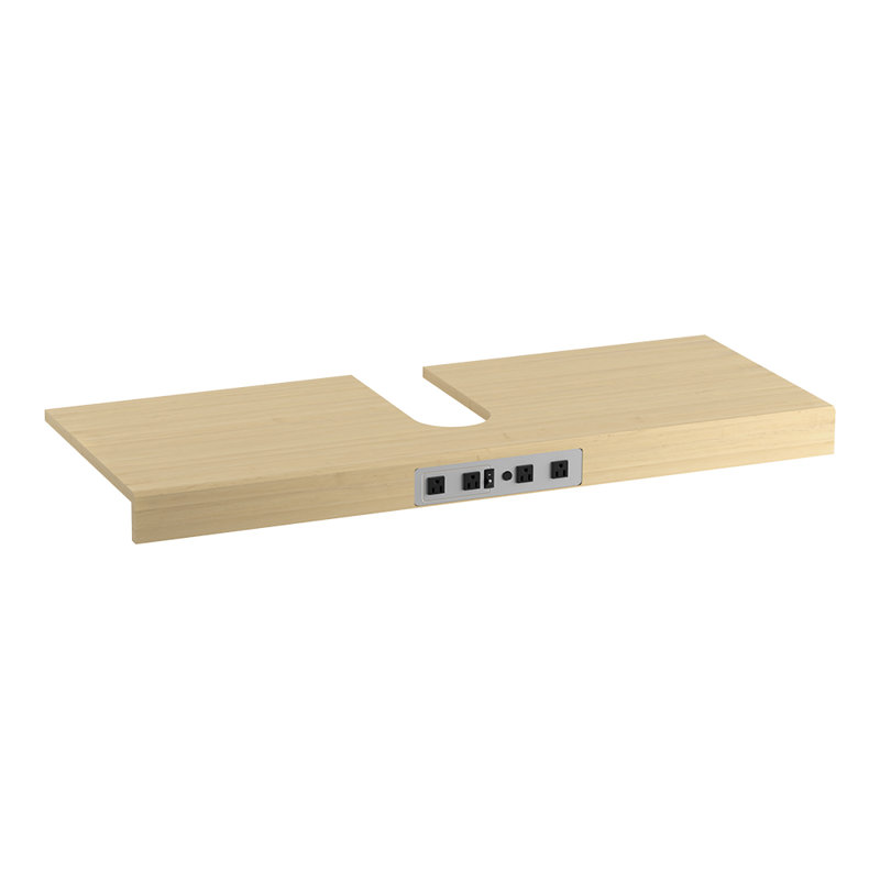 Tablette réglable avec prises de courant pour une meubles-lavabos sur mesure 36" avec 2 portes