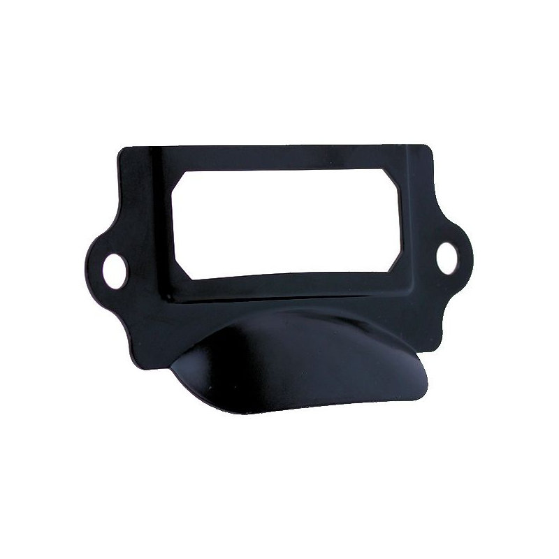 6-5/16" Half-Round Bar Pull Aluminum, Black, 3 1/4"
