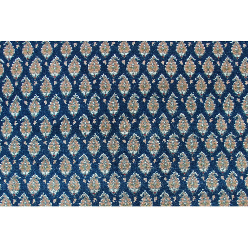Hand-Knotted High-Quality Black and Brown Runner, Runner 2'7" x 6'4"