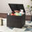 87 Gallon Outdoor Storage Box, Patio Wicker Rattan Deck Box For Patio Furniture Cushions-107198287