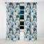 Océan bleu élégant nautique - Rideau floral - Rideau floral obscurcissant - 1 panneaux-107598862