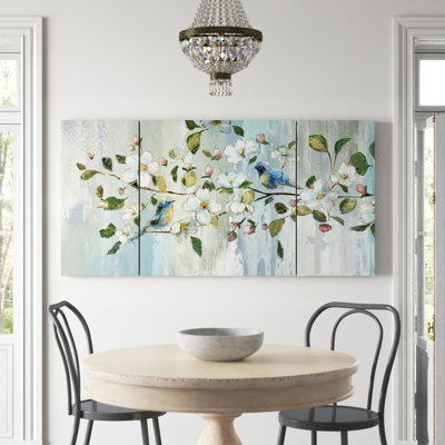 " Painterly Spring " 3 - Pieces