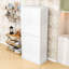 Armoire haute haute avec tablettes réglables, tiroir caché, design courbé et 8 supports de porte-251606891