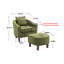 Fauteuil d'appoint avec repose-pieds, fauteuil demi-tonneau club Mid-Century-240304075