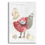  «Patchwork Chickens 4» par Courtney Prahl, art mural en verre, 12 po x 16 po