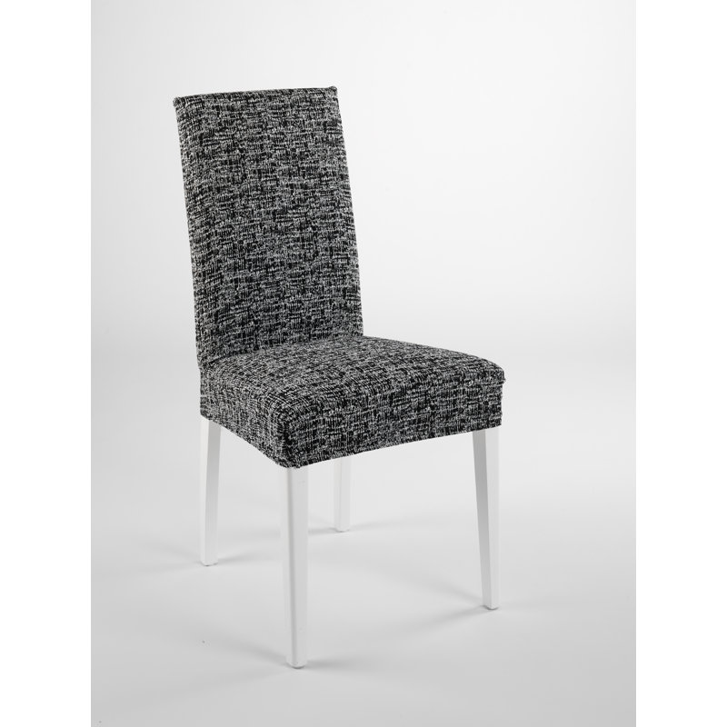 Dining Chair Slipcover, Black and white
