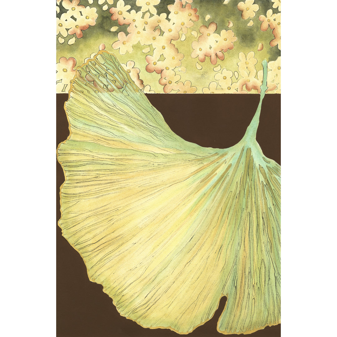Filigree Ginkgo I by June Erica Vess - Wrapped Canvas Art Prints