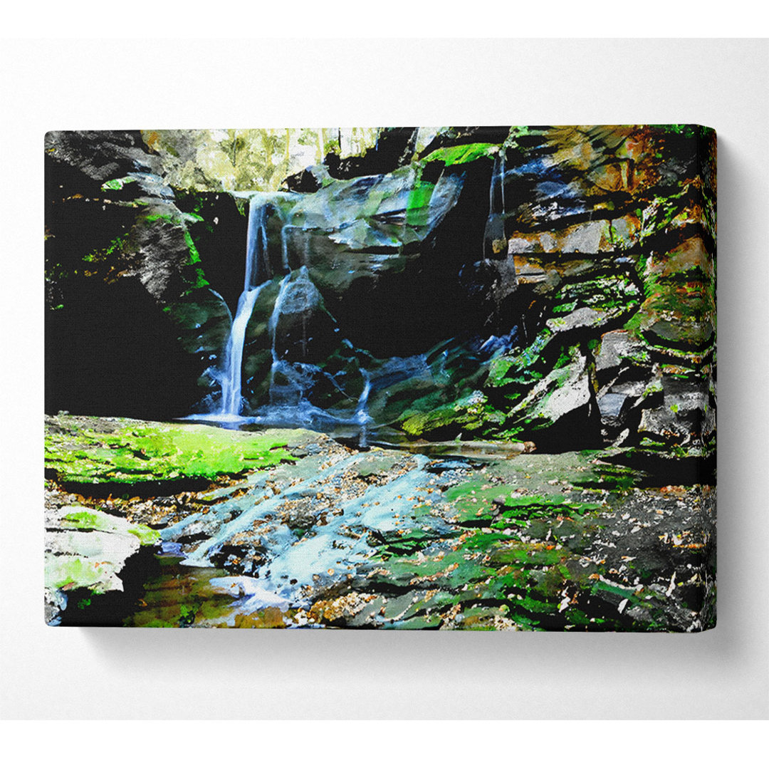 Kunstdruck Rocky Waterfall Spill