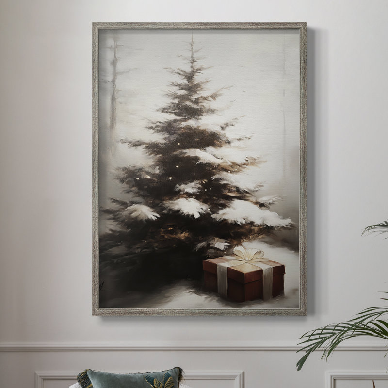 «Christmas Holiday Art», série 2-XLVII, reproduction encadrée - bois massif XMAI81825, H 11 po x l 9 po