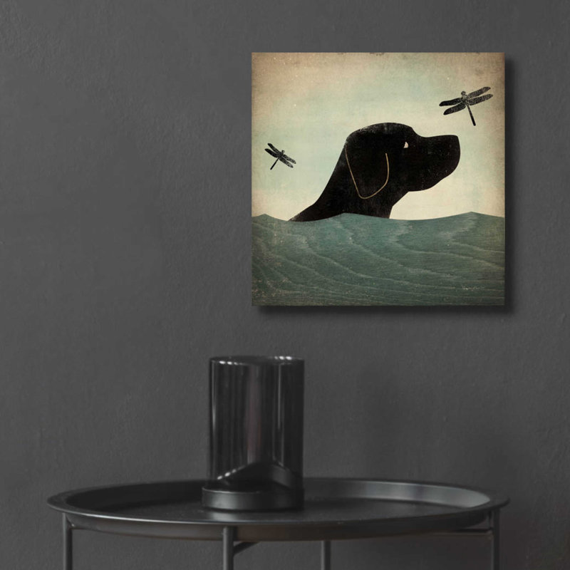 «Black Dog Swim» par Ryan Fowler, H 12 po x l 12 po