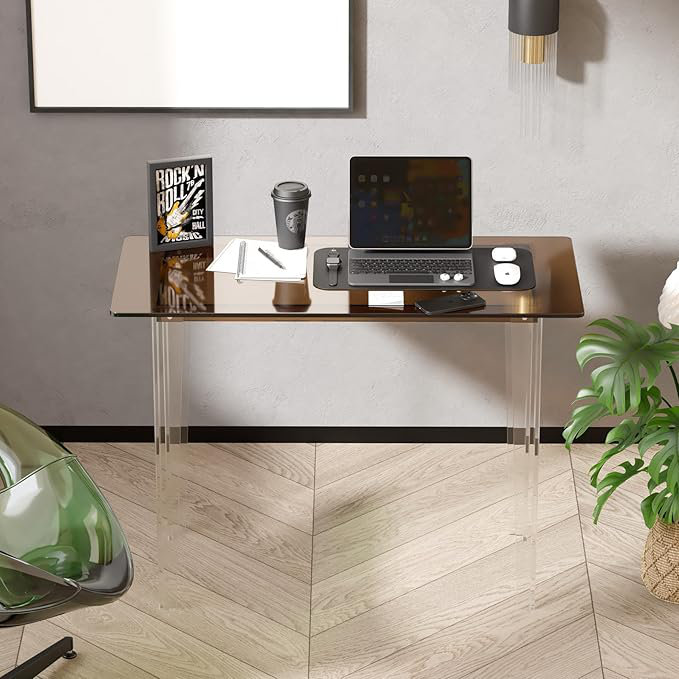 Modern Study Table For Home Office - Extended Surface Multi-Purpose Console & Entryway Table, Sturdy Lightweight Design (42.5-Inch)