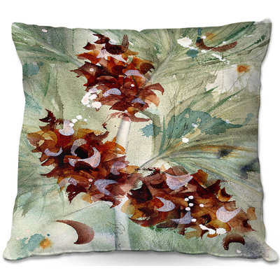 Couch Evergreen Branch Square Throw Pillow