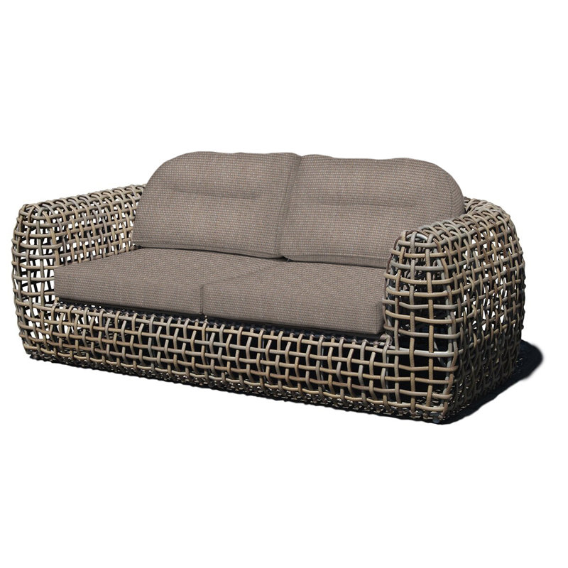 Dynasty Outdoor - Seat Patio Sofa, Kubu Mushroom, Canvas Taupe Sunbrella® Canvas