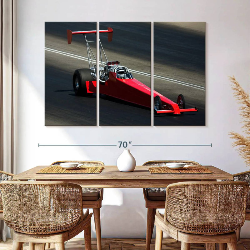 Mehar Drag Racing Car, 42" H x 65" W
