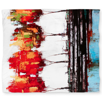 Abstract Industrial Trees Duvet Cover - Livingroom Landscapes