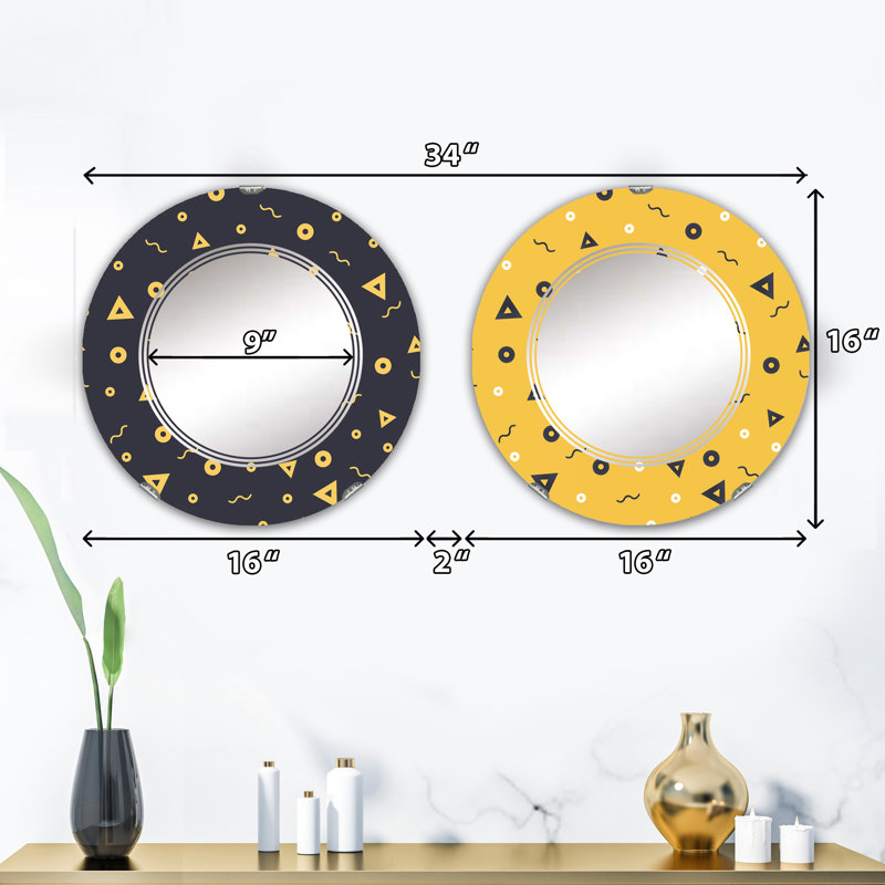 Ensemble de 2 miroirs sans cadre