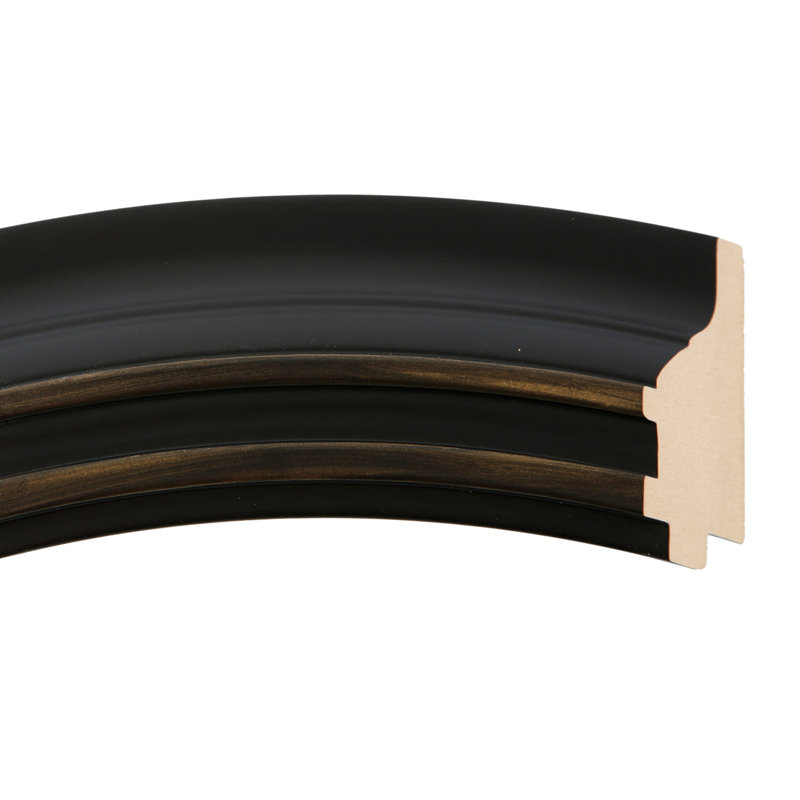 Pinter Round Mirror, 36" H x 36" W, Black/Gold