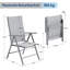 Textilene Folding Bench Folding Chair Set