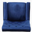 Fauteuil club velours bleu marine
