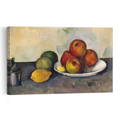 Nature morte aux pommes, vers 1890. Estampe d'art mural abstrait contemporain.