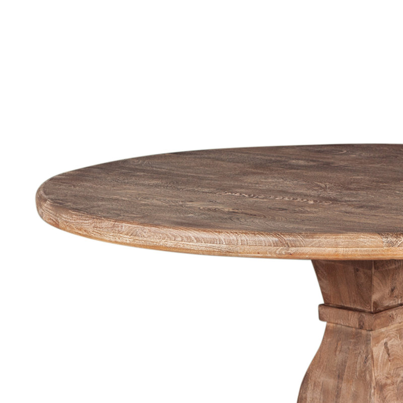 San Rafael Round Solid Wood Dining Table, 30" H x 48" W x 48" D, Brown