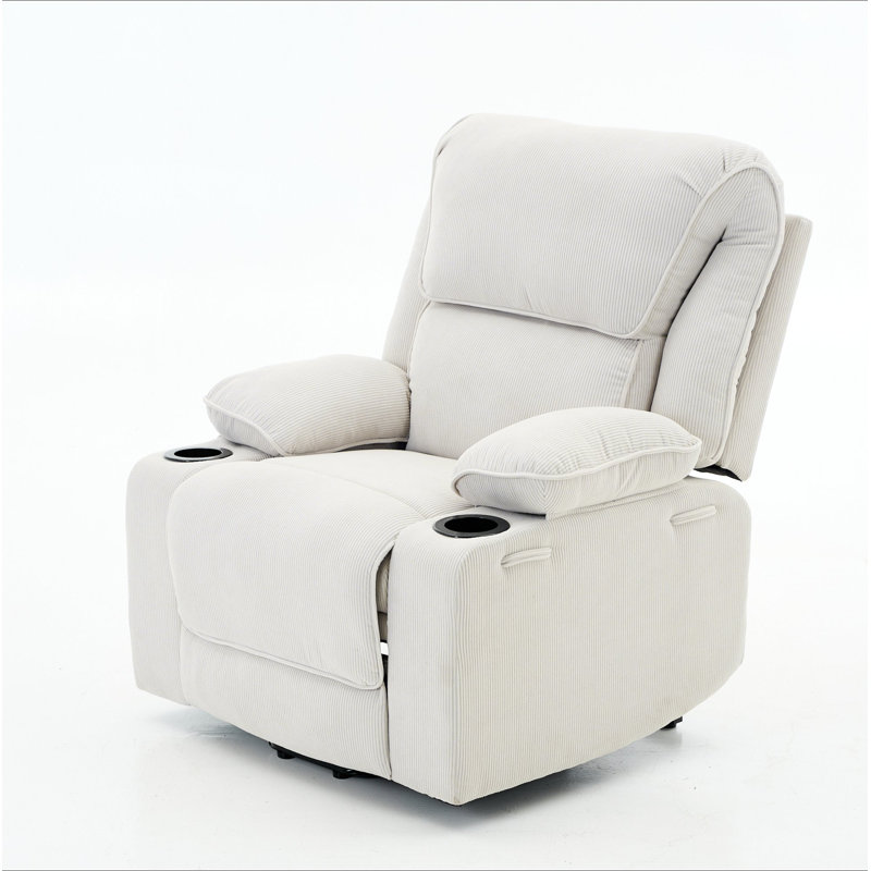 Remote-Controlled Heating And Massage Assistive Recliner For Seniors, Ivory