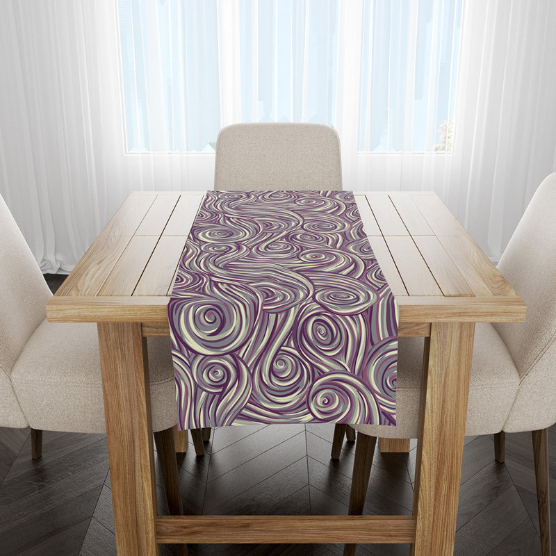 Chemin de table Sparkman, Mauve / crème