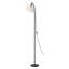 157cm Polished LED Torchiere Floor Lamp with USB and Outlet