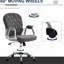 Chaise de bureau en molleton gris foncé, bouton à hauteur réglable ergonomique et mouvement pivotant pour une productivité accrue