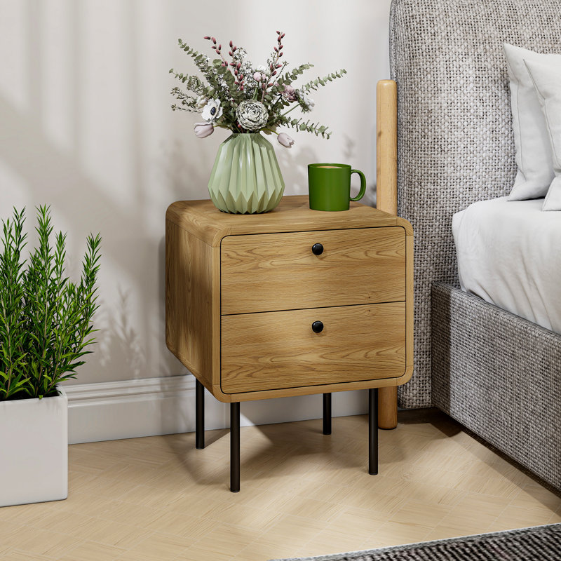40cm W Manufactured Wood Bedside Table