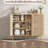 47.3'' Sideboard and Buffets Cabinet, Modern Buffet Table, Kitchen Sideboard Cabinet, Dining Storage Credenza, Natural Oak-423576139