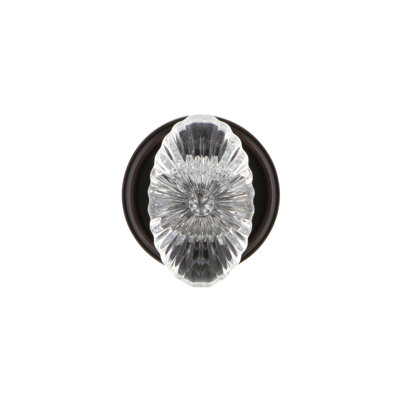 Grandeur Georgetown Rosette Double Dummy with Burgundy Crystal Door Knob