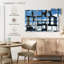Ensemble de 3 miroirs abstraits carrés sur toile-1469635980