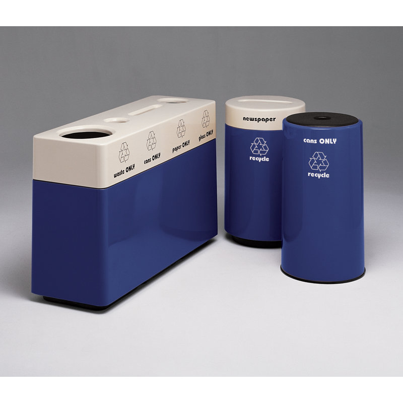 Poubelle de recyclage de 48 gallons Fiberglass Recycling, Prune