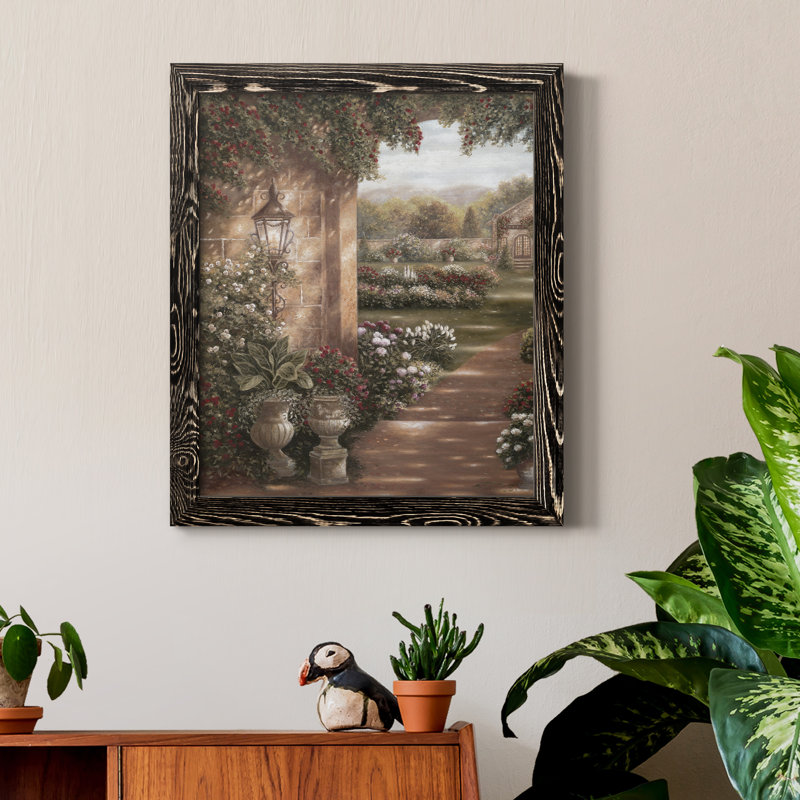 Soirée dans le conservatoire - Peinture sur toile encadrée, Cadre noir, H 20 po x l 17 po x P 1,5 po