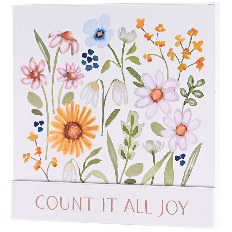 Stacked Wall Plaque Count It All Joy