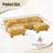 U Shape Cloud Couch With 2 Ottomans-788026005